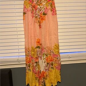 ANTONIO MELANI Floral trousers in Pink and Yellow